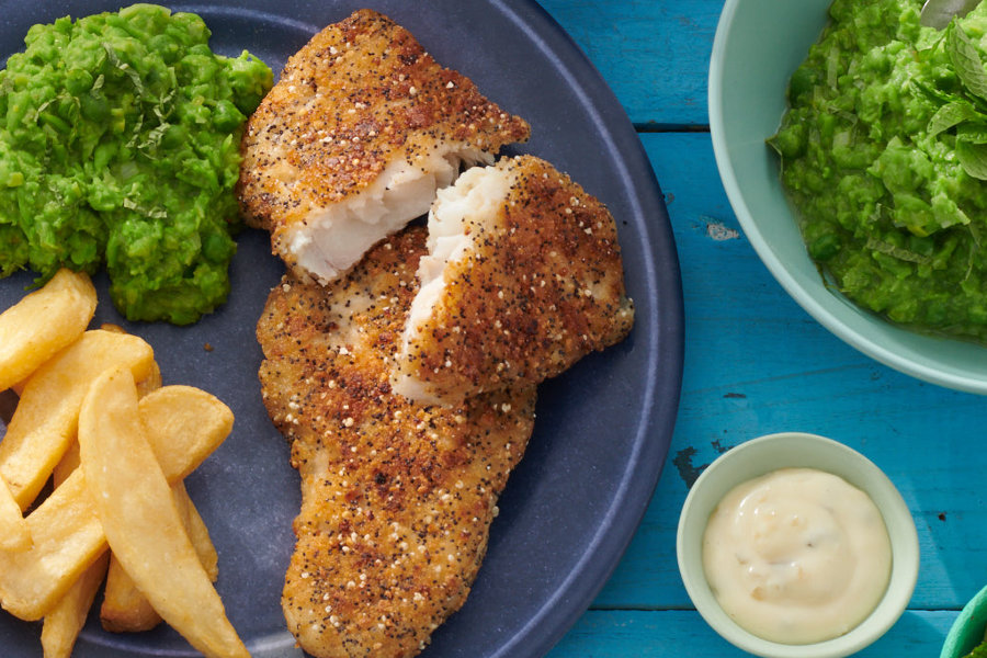 Fish & Chips with Mashed Peas